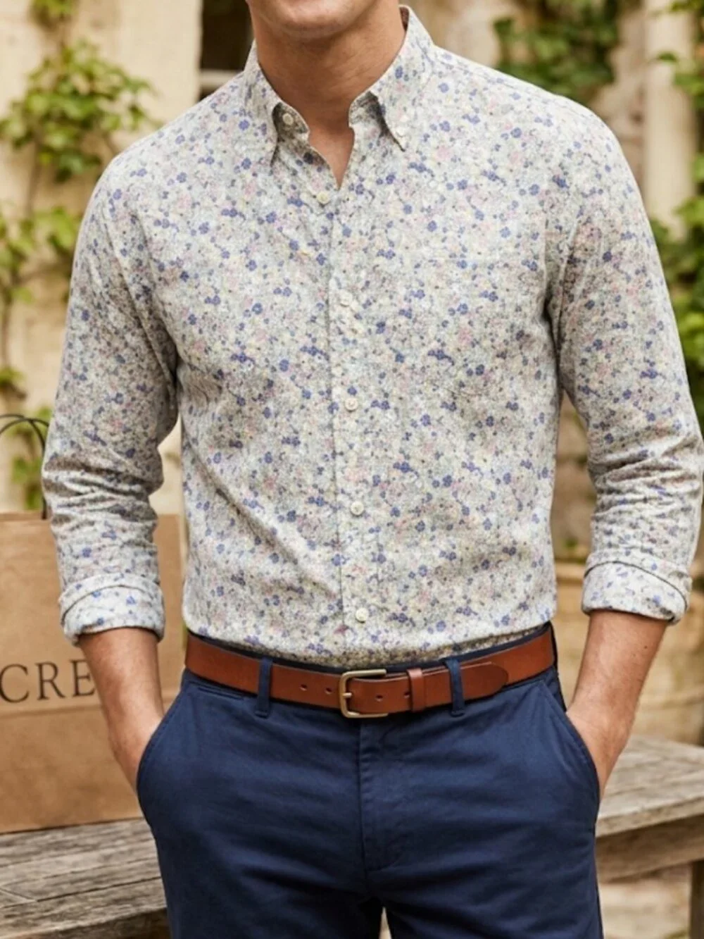 NWT J. Crew Slim Secret Wash Cotton Poplin Shirt Floral 100s 2-ply Yarns Size XL